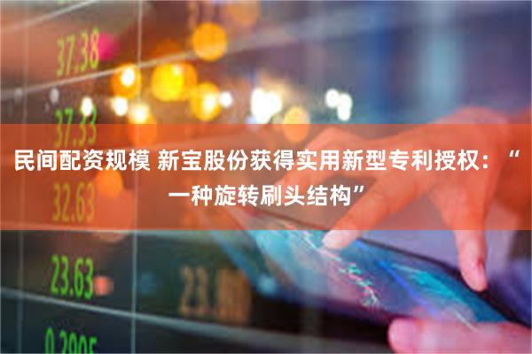 民间配资规模 新宝股份获得实用新型专利授权：“一种旋转刷头结构”