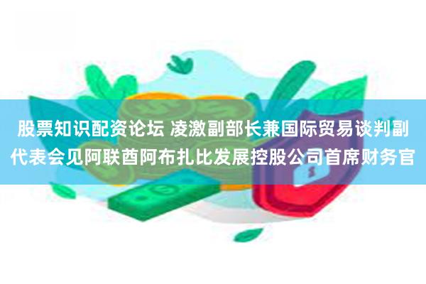 股票知识配资论坛 凌激副部长兼国际贸易谈判副代表会见阿联酋阿布扎比发展控股公司首席财务官
