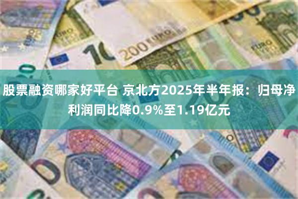 股票融资哪家好平台 京北方2025年半年报：归母净利润同比降0.9%至1.19亿元